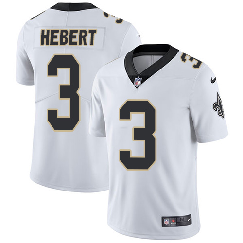 Nike Saints #3 Bobby Hebert White Men's Stitched NFL Vapor Untouchable Limited Jersey - Click Image to Close